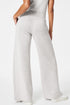 Light Grey Solid Color Crew Neck Drawstring High Waist Sleeveless Jumpsuit